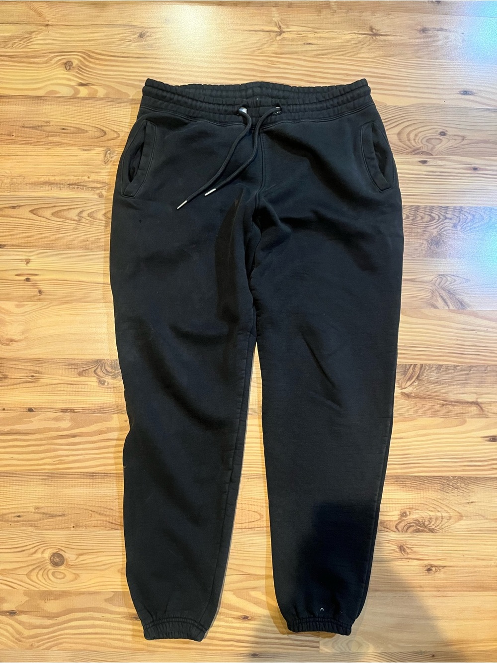 Men's Black Athletic Jogger Pants with Drawstring